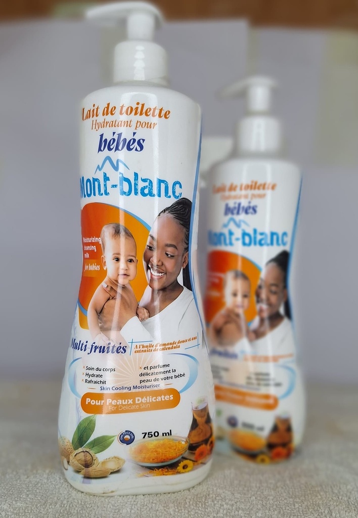 Lait Mont-Blanc baby à l'huile d'amande douce et aux extraits de calendula 750 ml